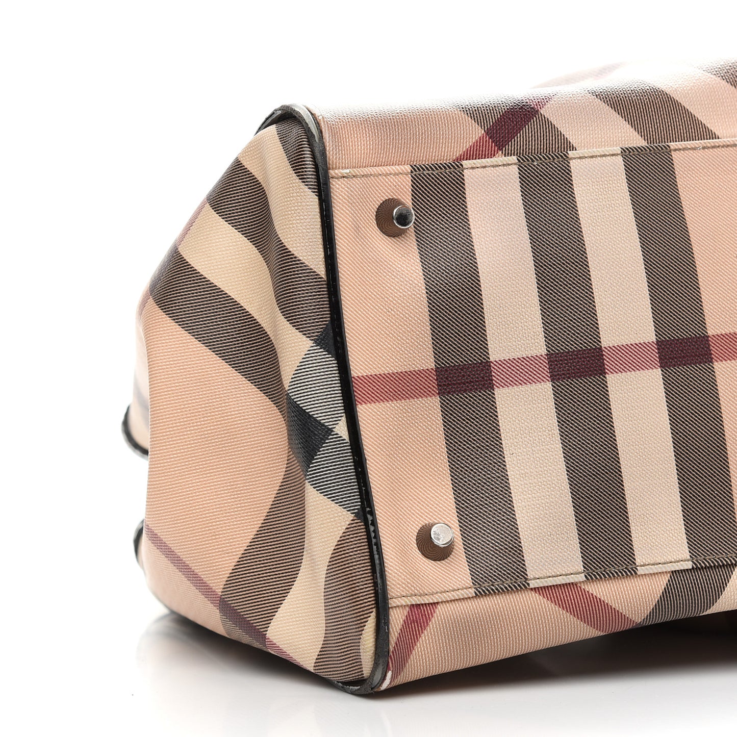 Patent Trim Supernova Check Medium Melbury Tote Black
