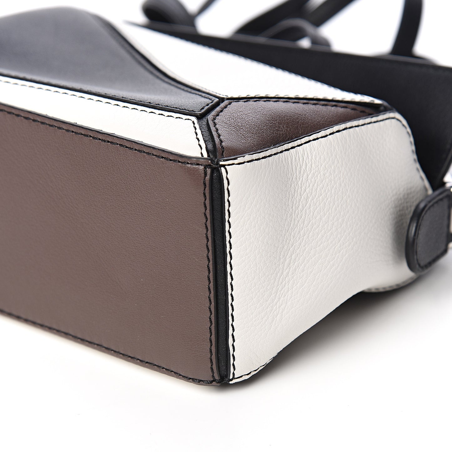 Calfskin Mini Puzzle Bag Black Taupe