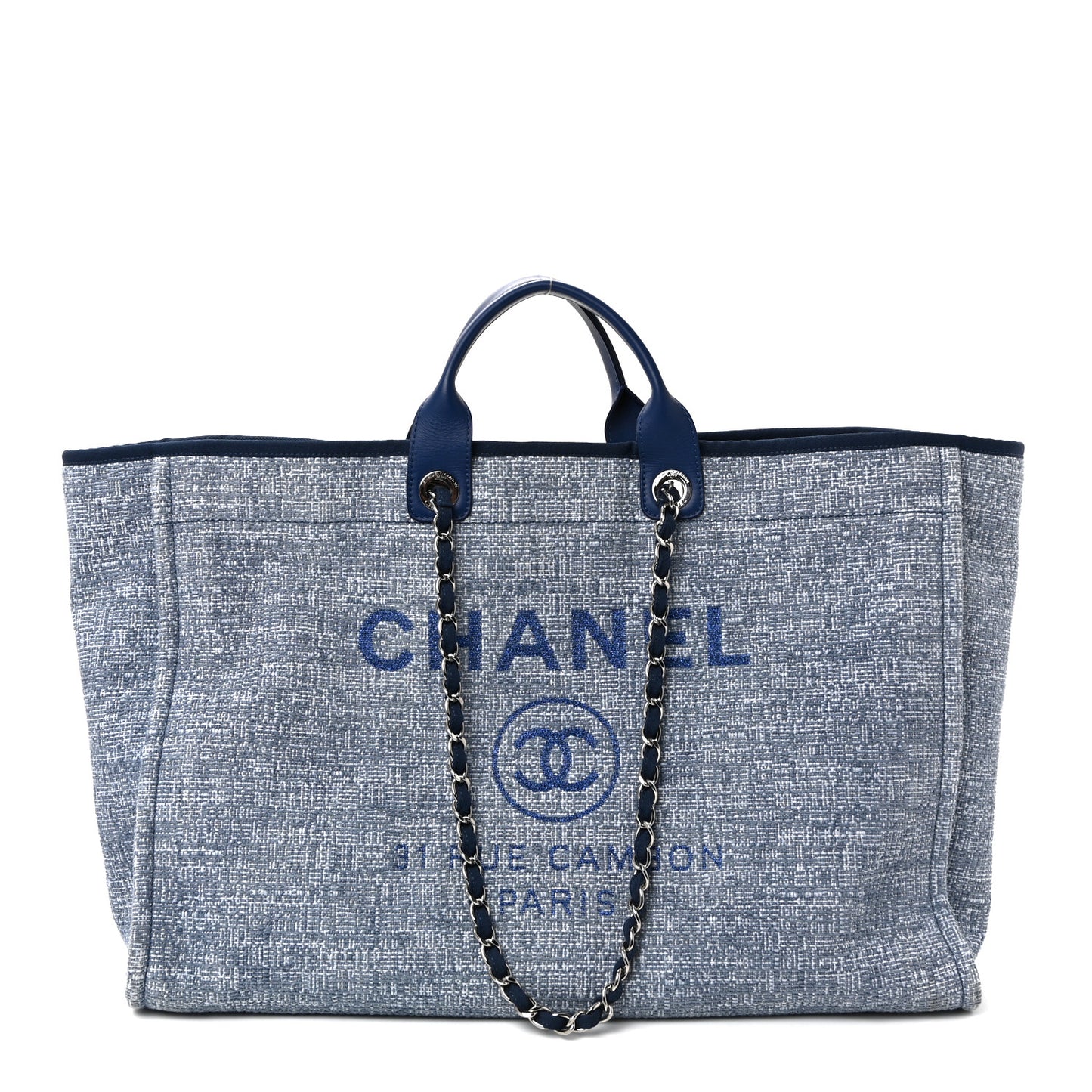 Canvas Extra Large Deauville Tote Blue