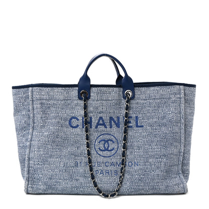 Chanel Canvas Extra Large Deauville Tote Blue 1 of 10