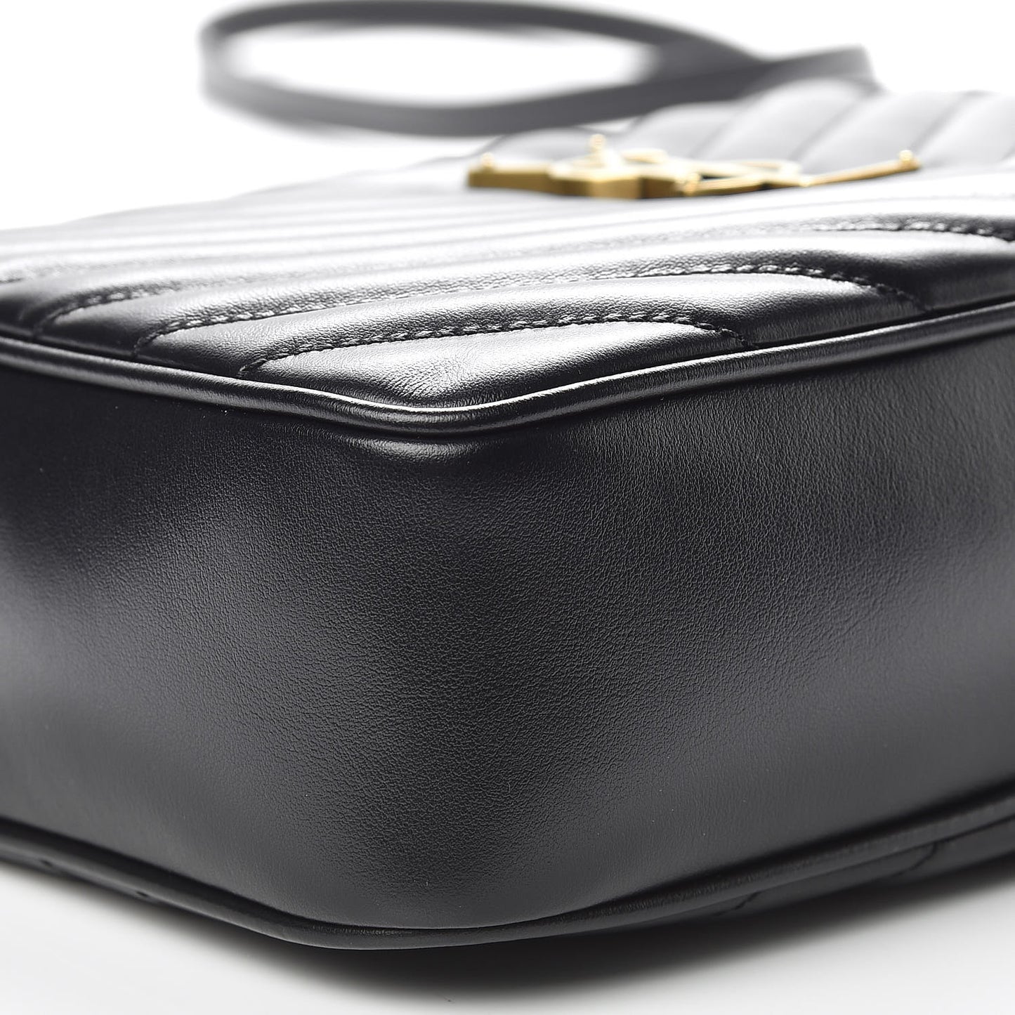Calfskin Matelasse Monogram Lou Camera Bag Black