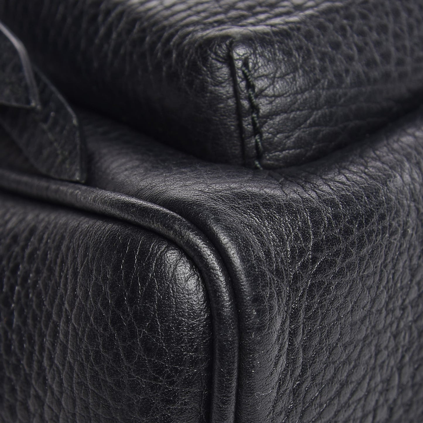 Pebbled Calfskin Soho Chain Backpack Black