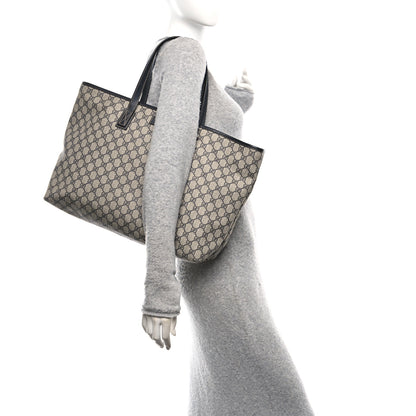 Gucci GG Supreme Monogram Large Zippered Shopping Tote Navy 3 of 11