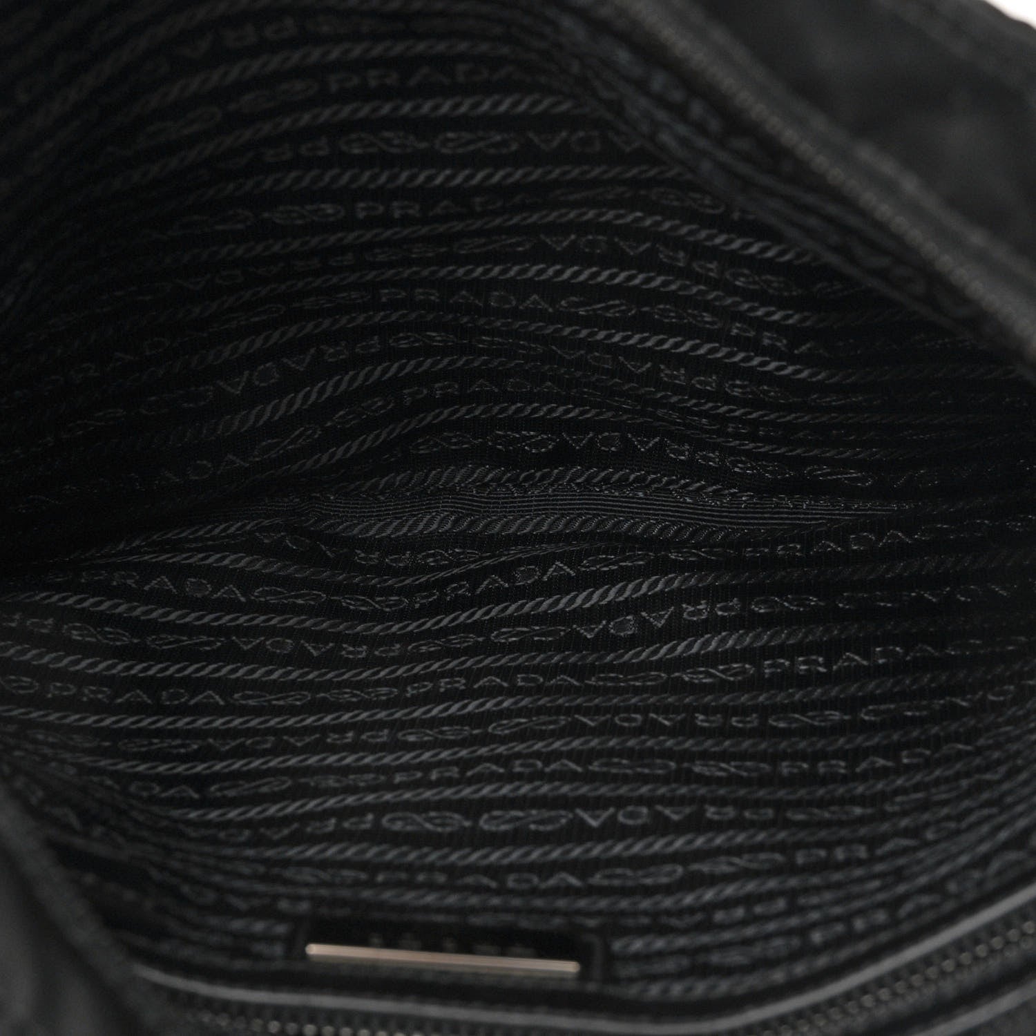 Prada Tessuto Nylon Saffiano Flat Messenger Bag Black 4 of 8