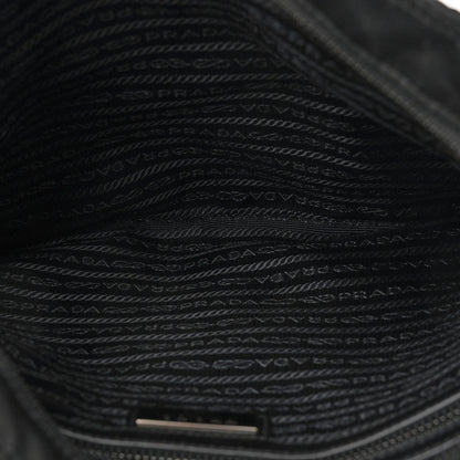Prada Tessuto Nylon Saffiano Flat Messenger Bag Black 4 of 8