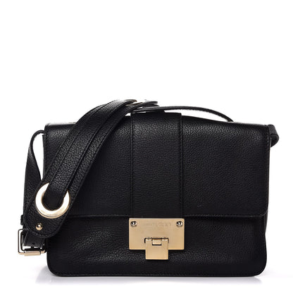 Jimmy Choo Pebbled Calfskin Rebel Crossbody Bag Black 1 of 8