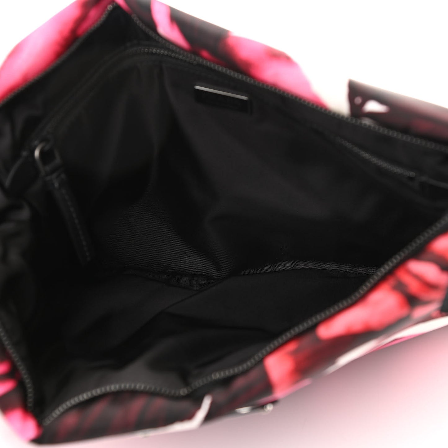 Tessuto Soft Nylon Rose Print Small Chain Clutch Pink