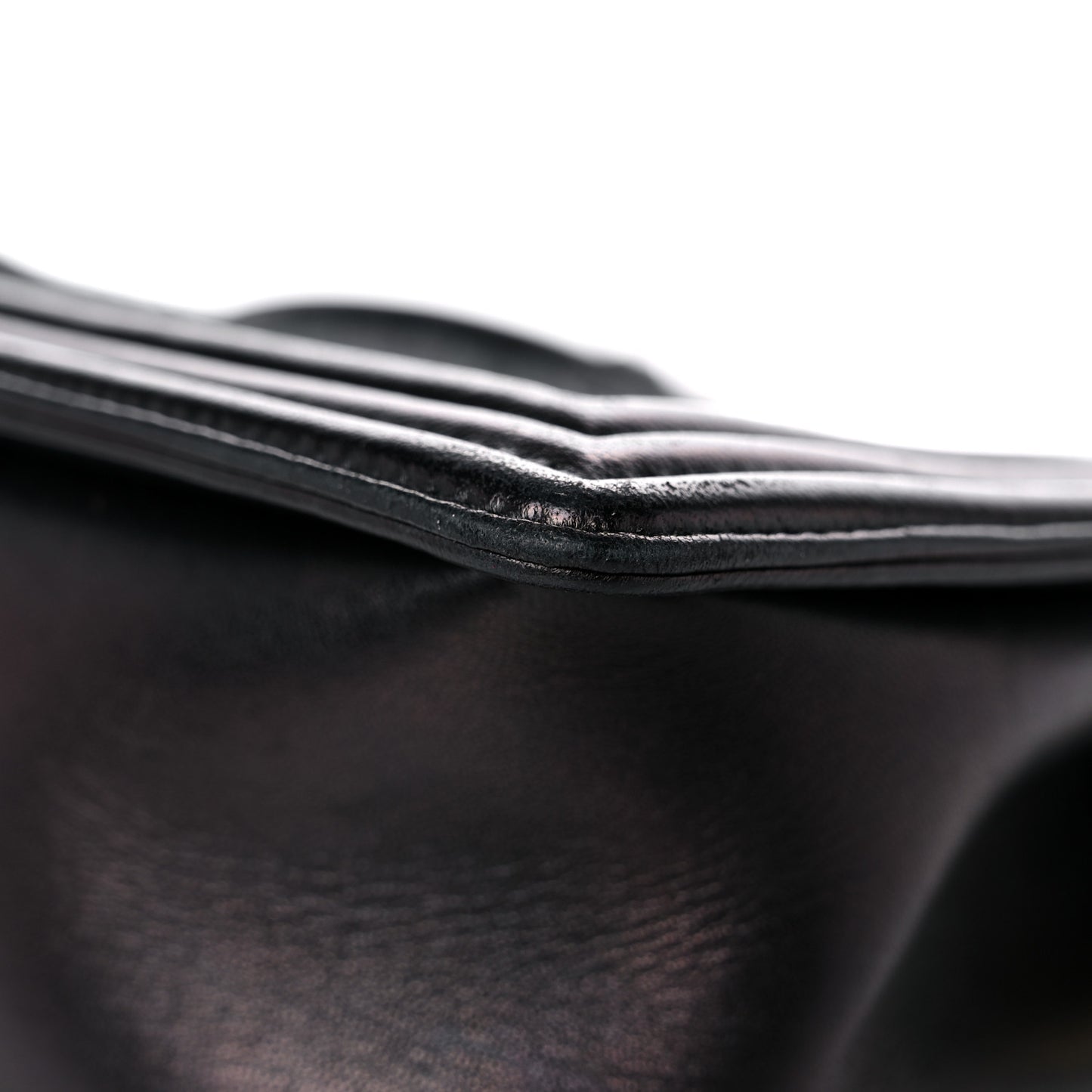 Fabric Chevron Braided Medium Boy Flap Black