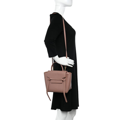 Celine Grained Calfskin Nano Belt Bag Antique Rose 2 of 10