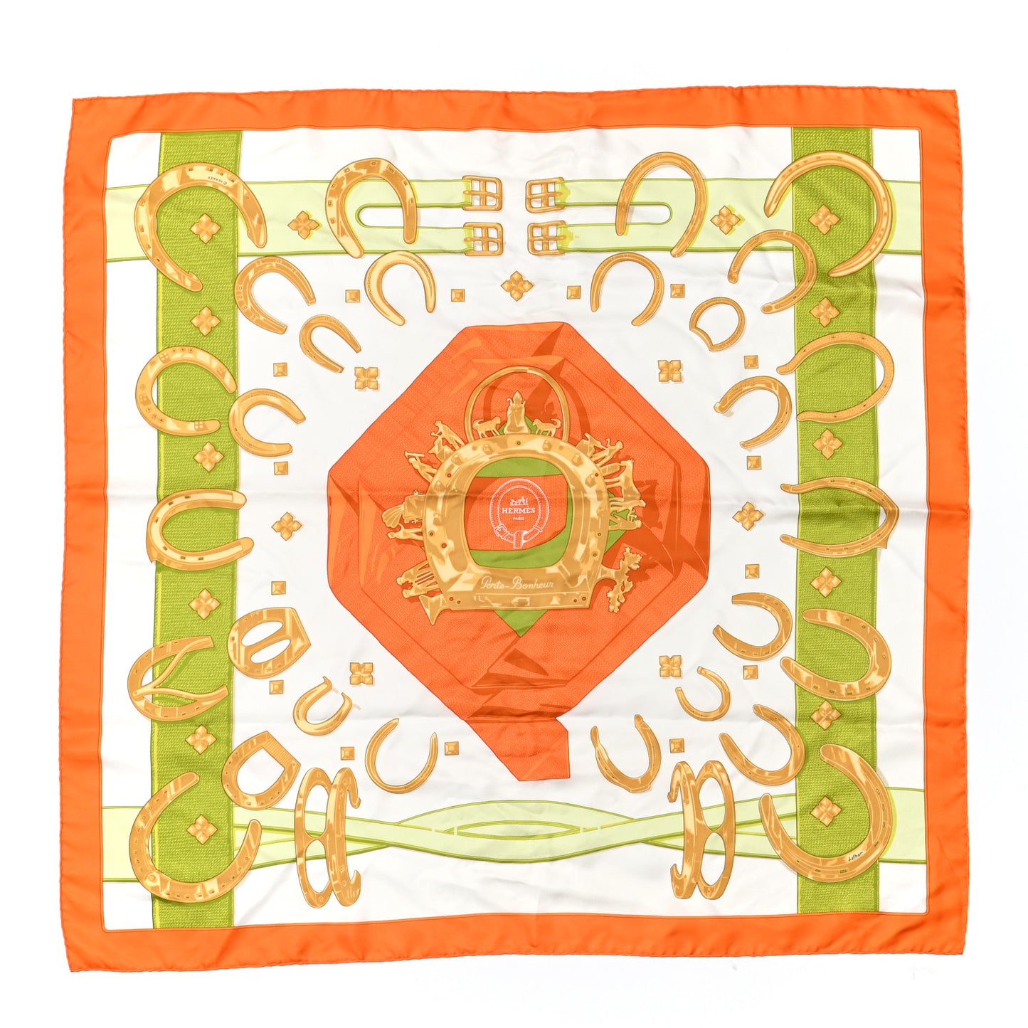 Silk Porte Bonheur Scarf 90