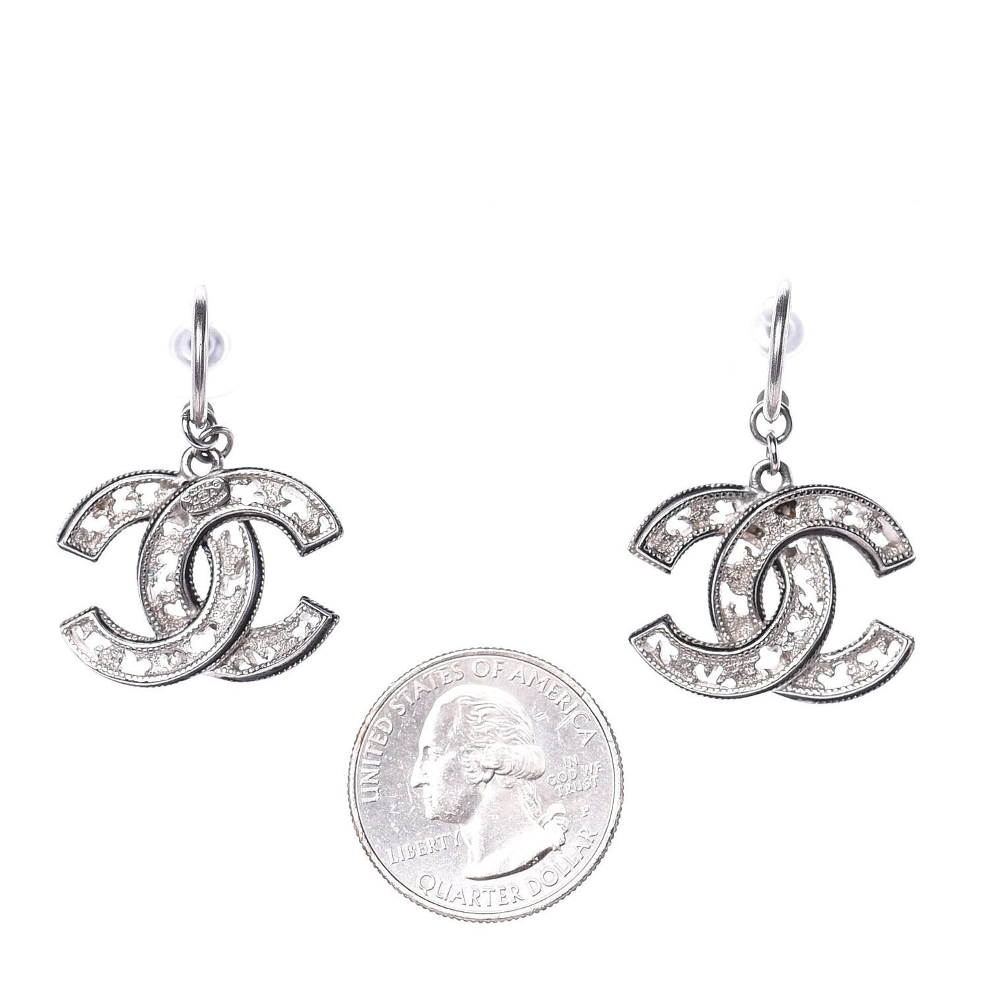 CC Chain Earrings Silver