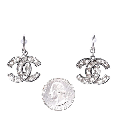Chanel CC Chain Earrings Silver 2 of 4