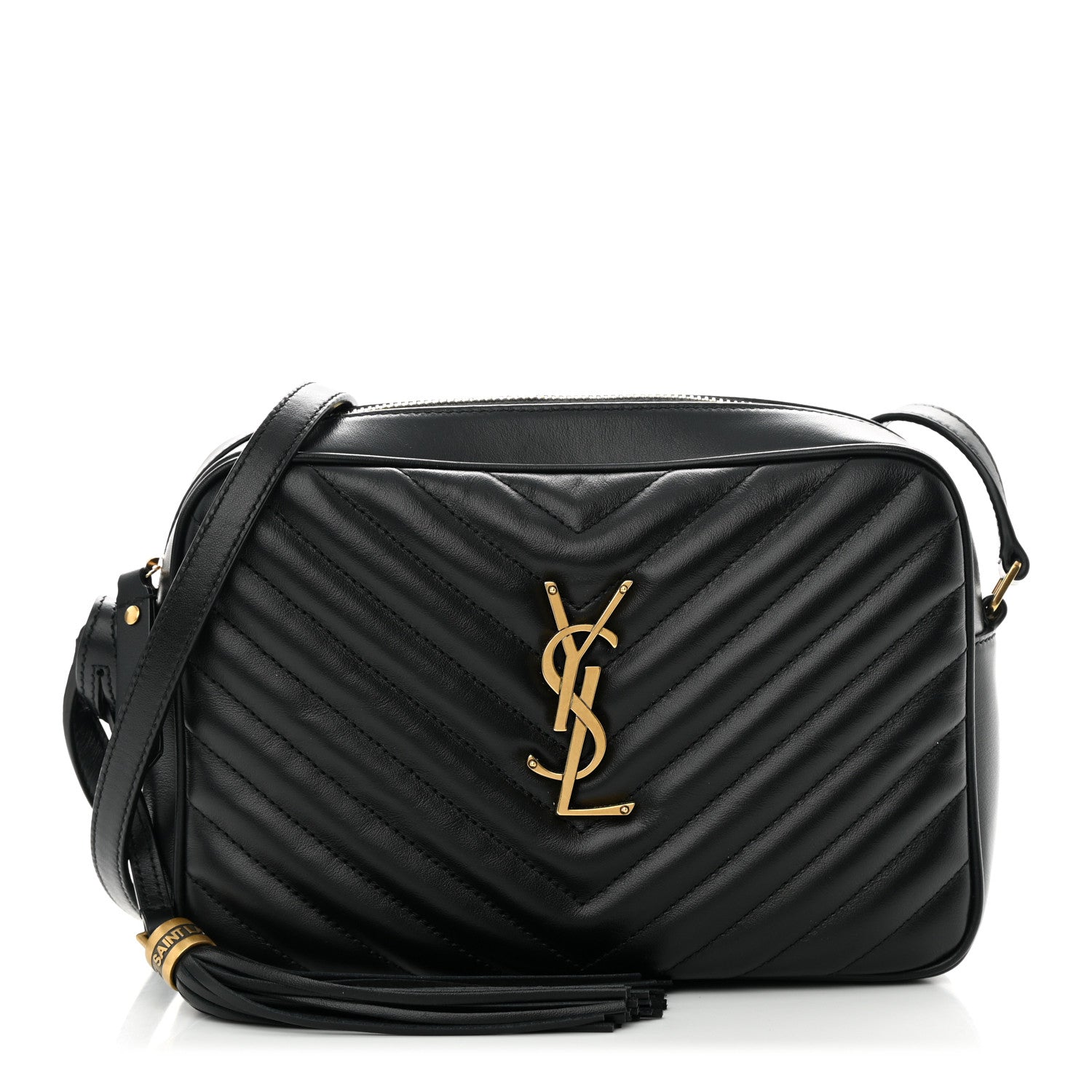 Saint Laurent Calfskin Matelasse Monogram Lou Camera Bag Black 1 of 11