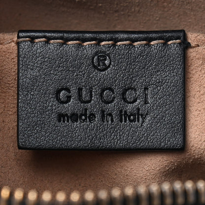Gucci Calfskin Matelasse Mini GG Marmont Chain Shoulder Bag Black 6 of 9