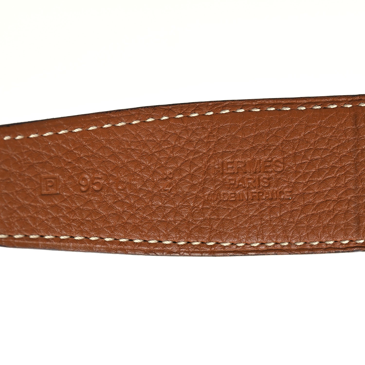Hermes Swift Togo 32mm H Belt 95 Black Gold 5 of 6