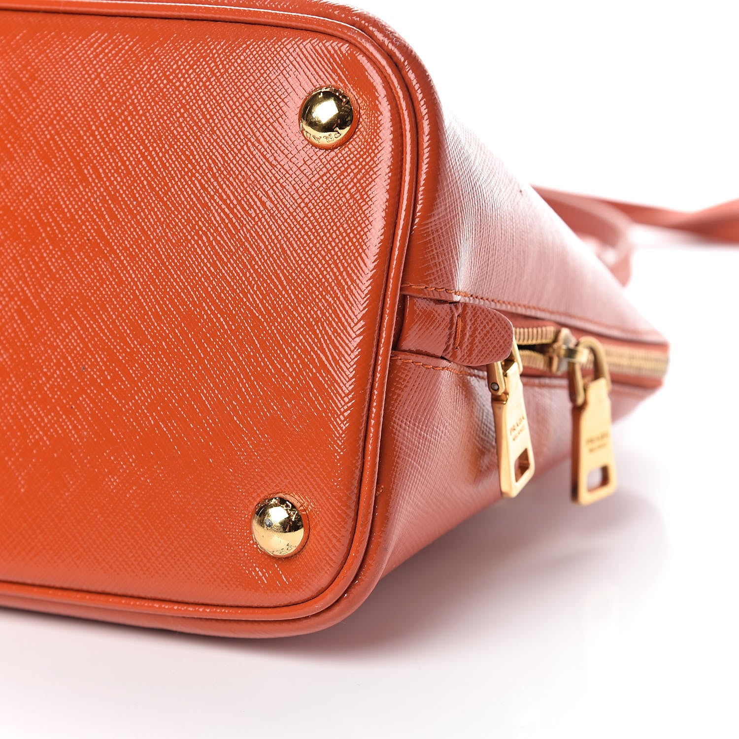 Prada Saffiano Vernice Medium Promenade Tote Arancio 8 of 16