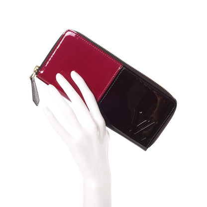 Louis Vuitton Patent Miroir Clemence Wallet Magenta Black 2 of 7