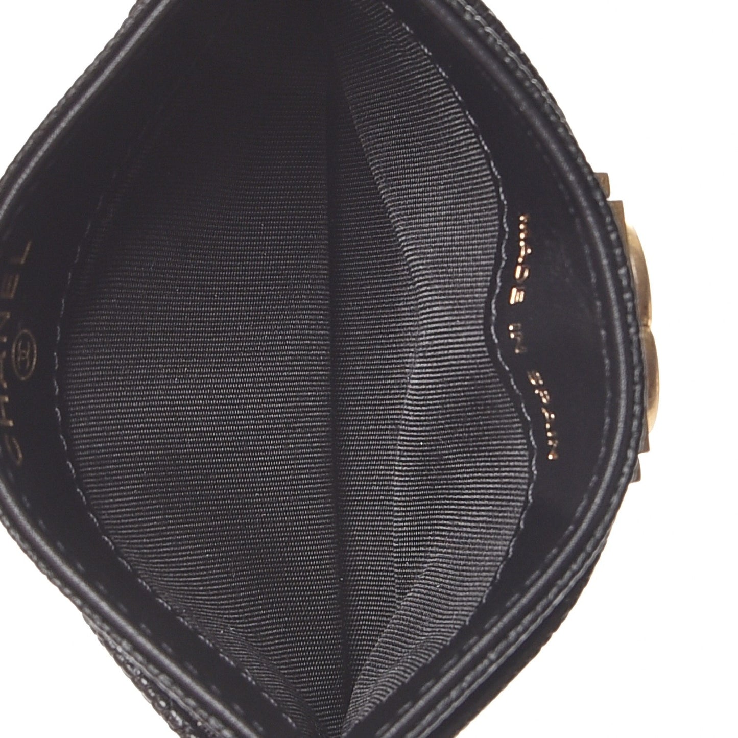 Caviar Quilted Boy Card Holder Black