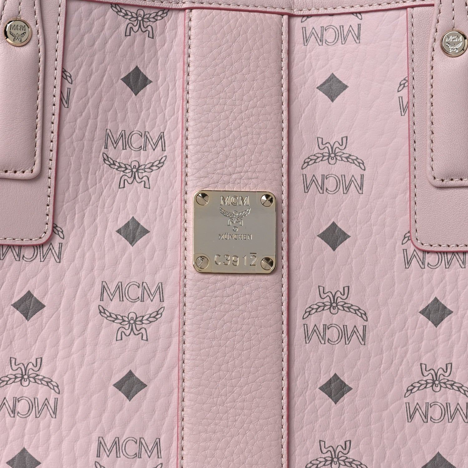 MCM Visetos Medium Liz Reversible Shopper Tote Soft Pink 11 of 16