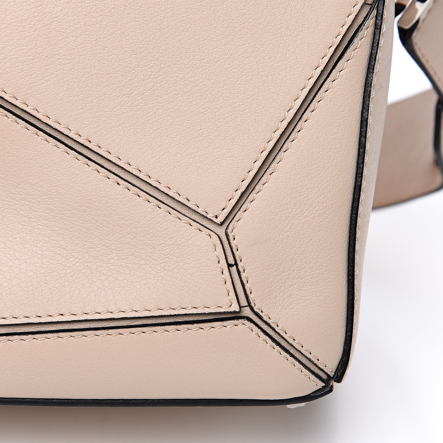 Calfskin Small Puzzle Bag Light Oat