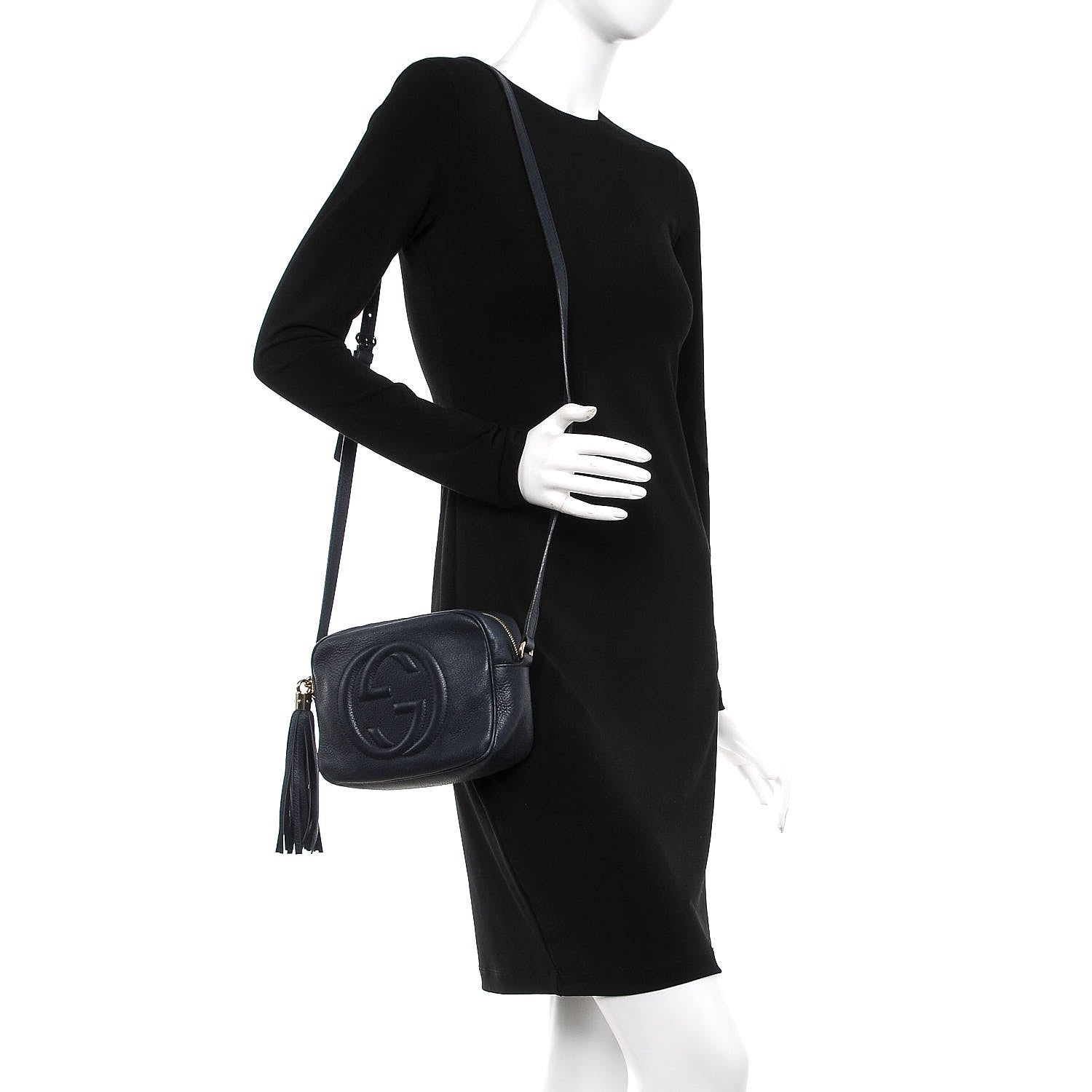 Gucci Pebbled Calfskin Small Soho Disco Bag Blue 2 of 18