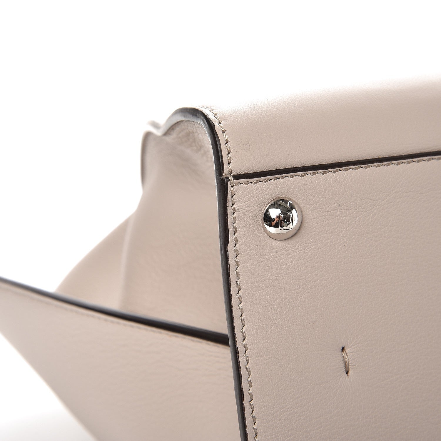 Fendi VItello Dolce Studded Petite 3Jours Tote Grigio Polvere Multicolor 8 of 9