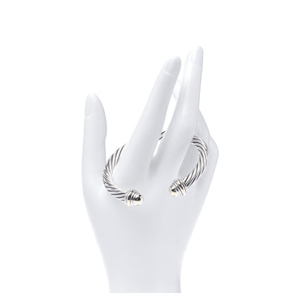 David Yurman Sterling Silver 14K Yellow Gold 7mm Cable Classics Bracelet 2 of 4