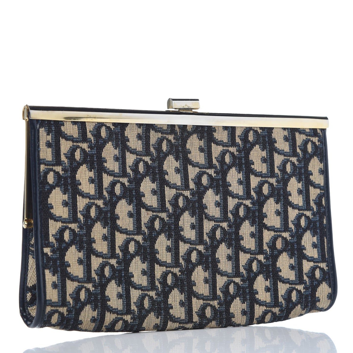 Monogram Clutch Navy Blue