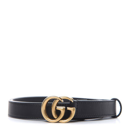 Gucci Calfskin Double G 20mm Belt 70 28 Black 1 of 10