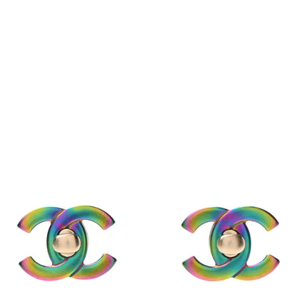 Chanel Metal CC Turnlock Interchangeable Earrings Gold 1 of 7