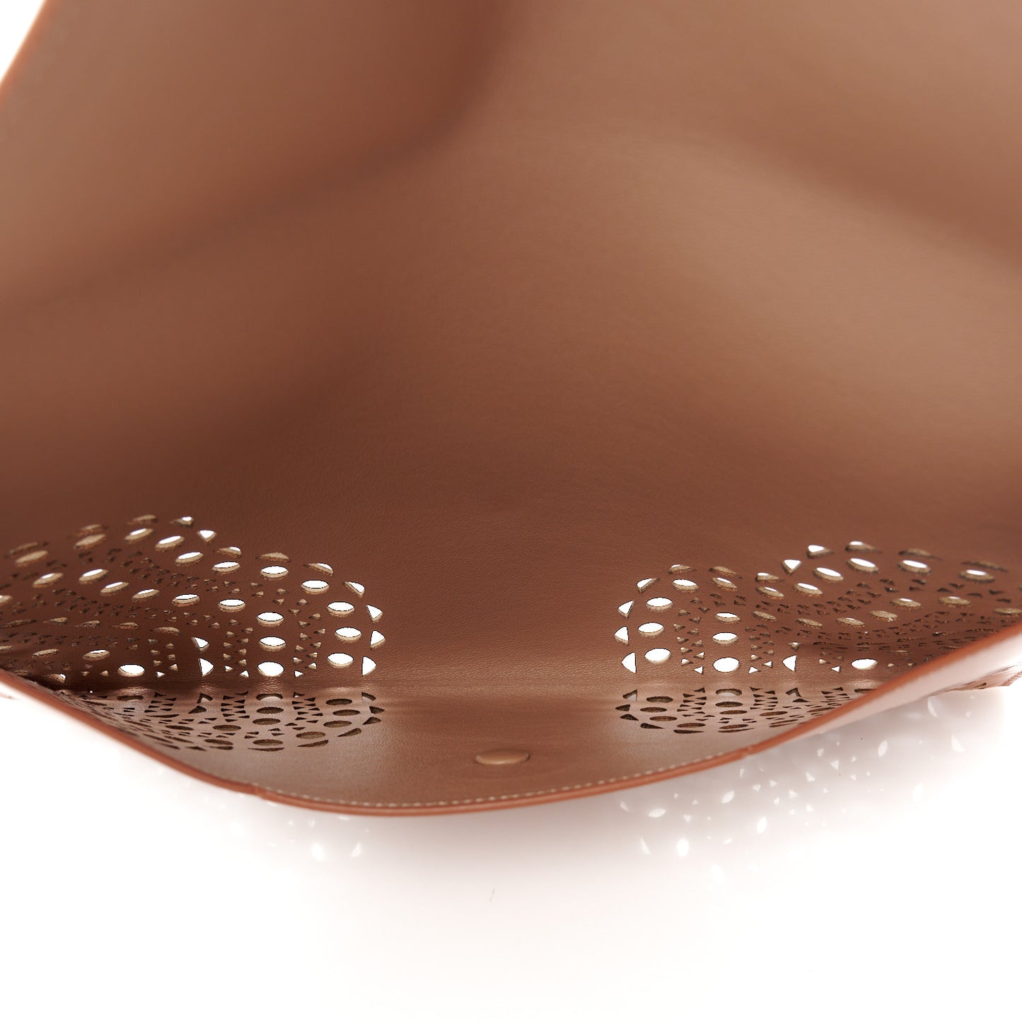 Calfskin Vienne Laser Cut Envelope Clutch Poudre