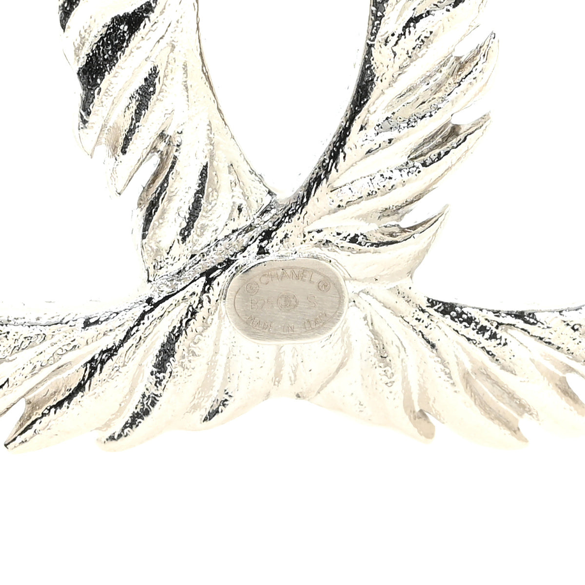 Chanel Crystal Large CC Brooch Silver 3 of 4