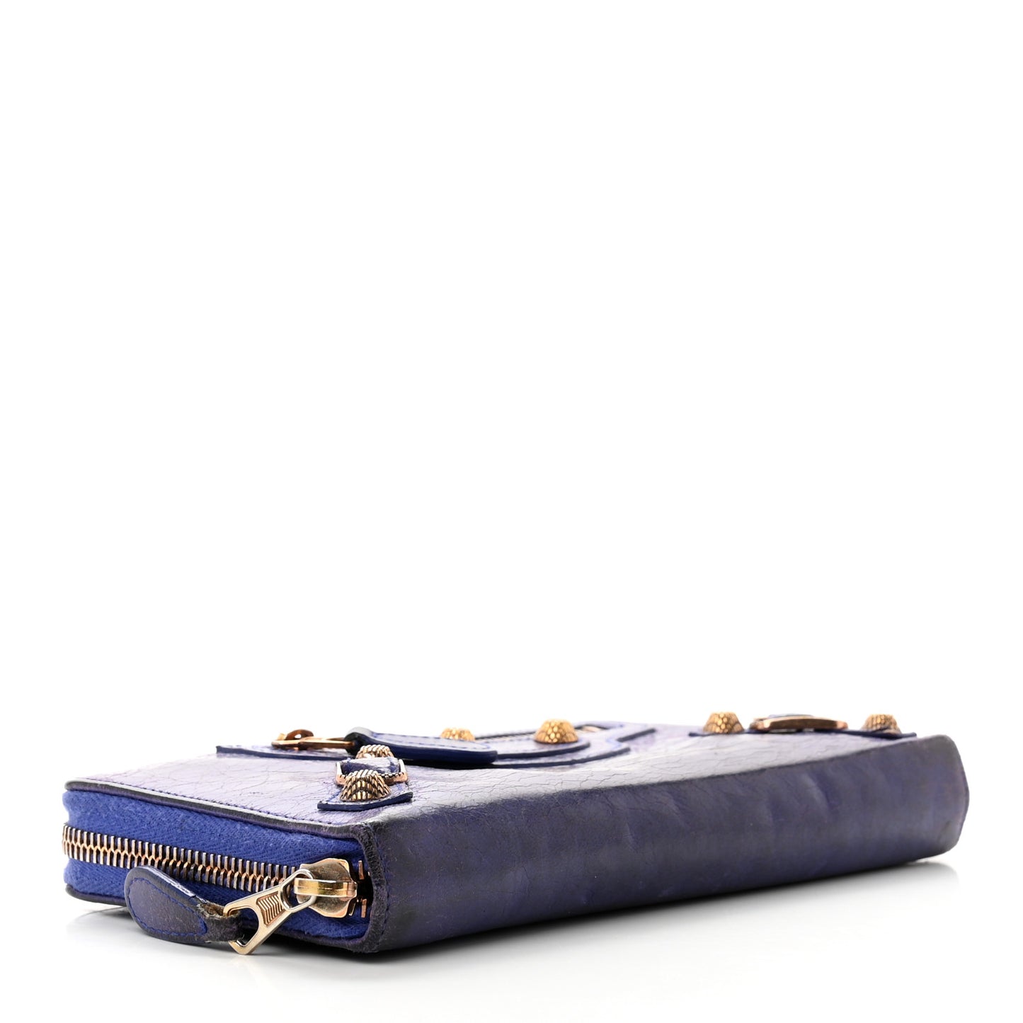 Agneau Giant 12 Gold Hardware Continental Zip Around Wallet Bleu Lavande