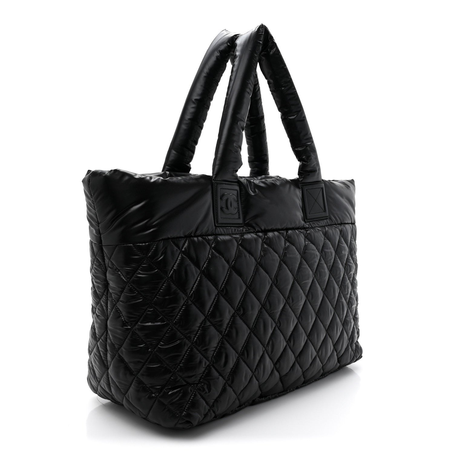 Chanel Nylon Quilted Large Coco Cocoon Tote Black 2 of 10