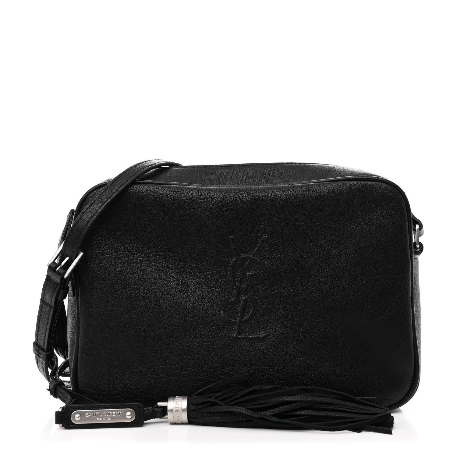Saint Laurent Lambskin Monogram Small Lou Camera Bag Black 1 of 10