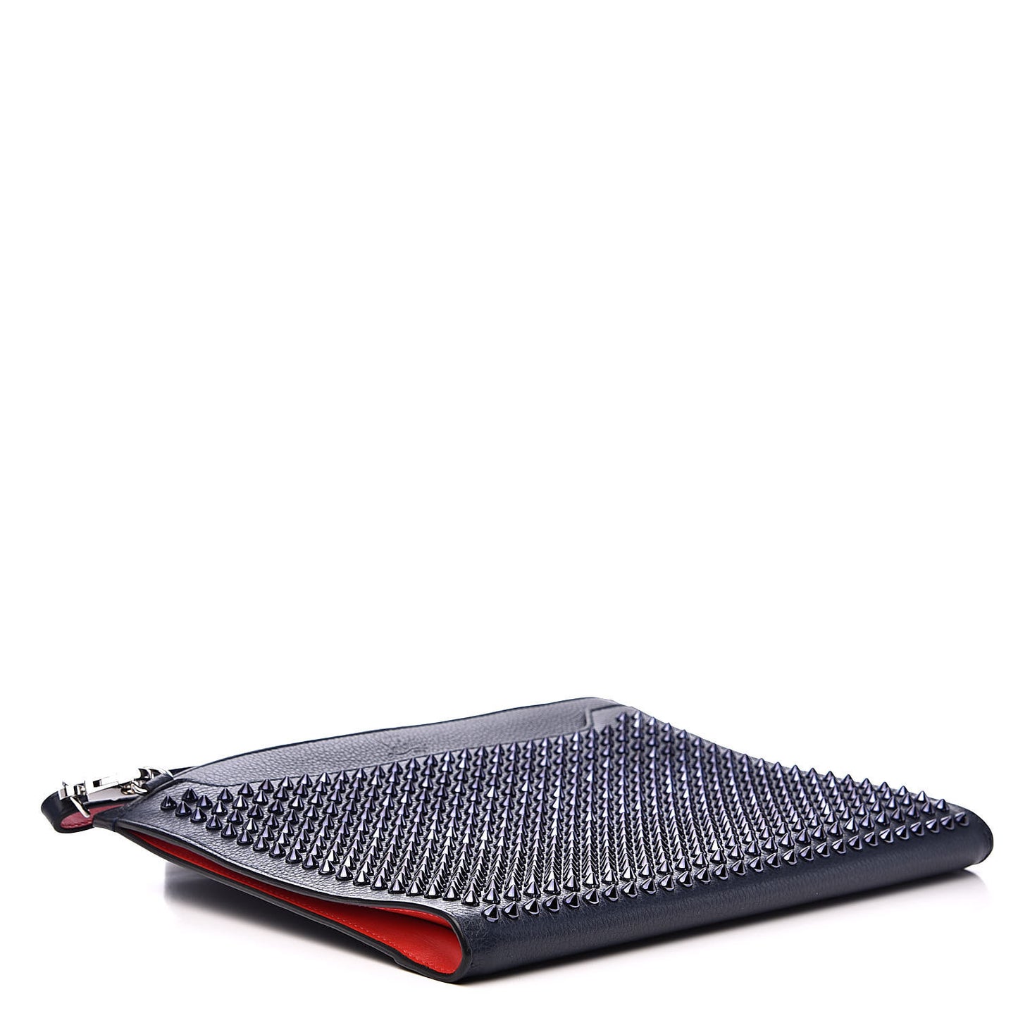 Calfskin Studded Skypouch Crossbody Clutch Marine