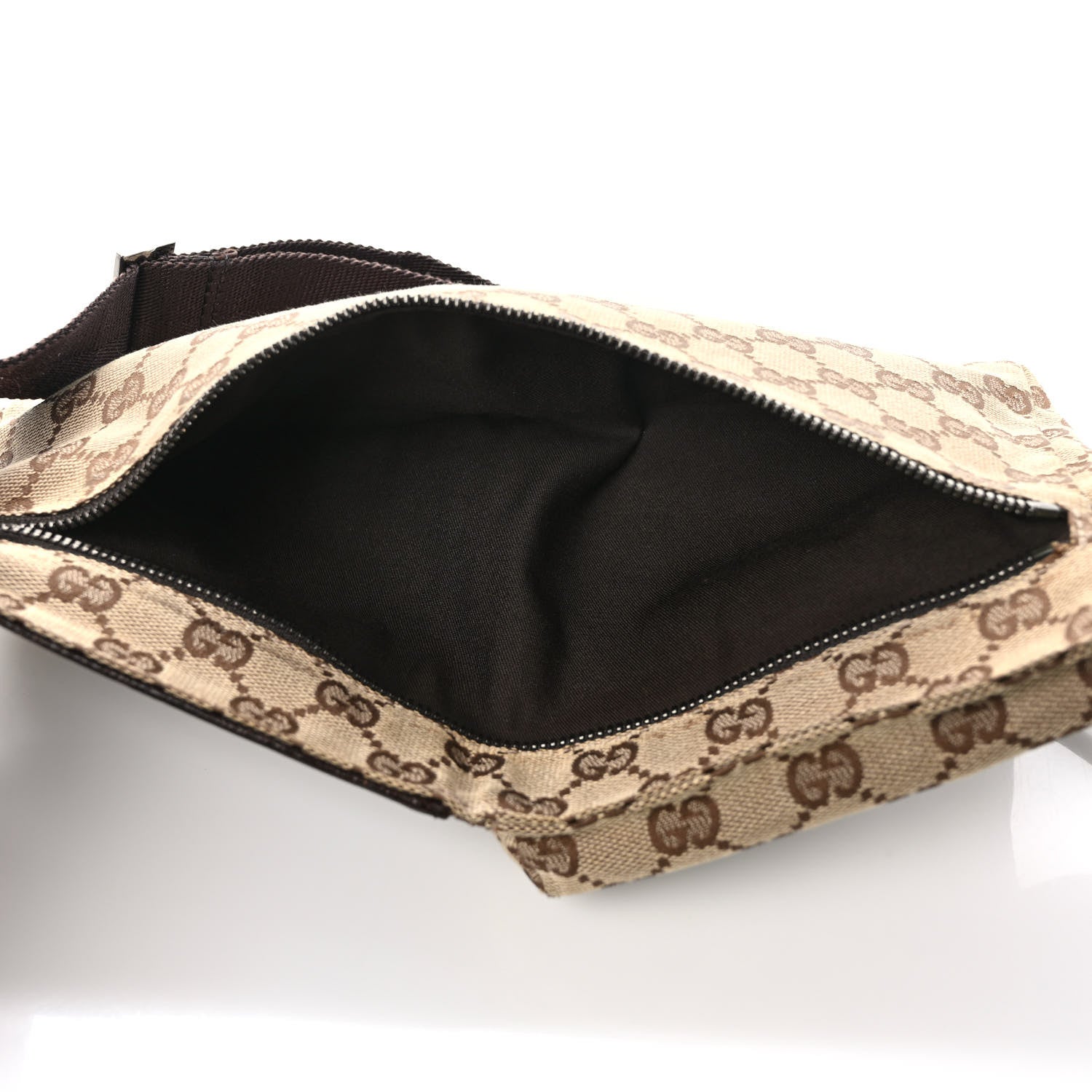 Gucci GG Monogram Double Pocket Belt Bag Dark Brown 5 of 9