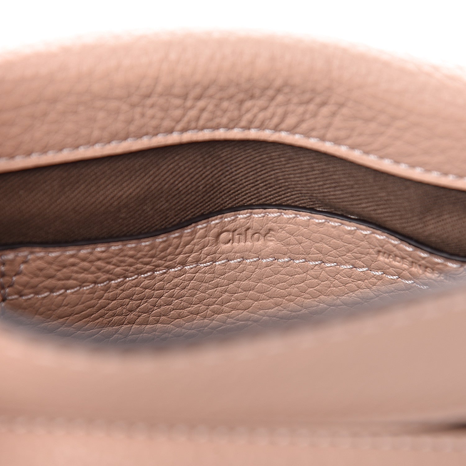 Chloe Calfskin Mini Marcie Round Crossbody Bag Blush Nude 6 of 10