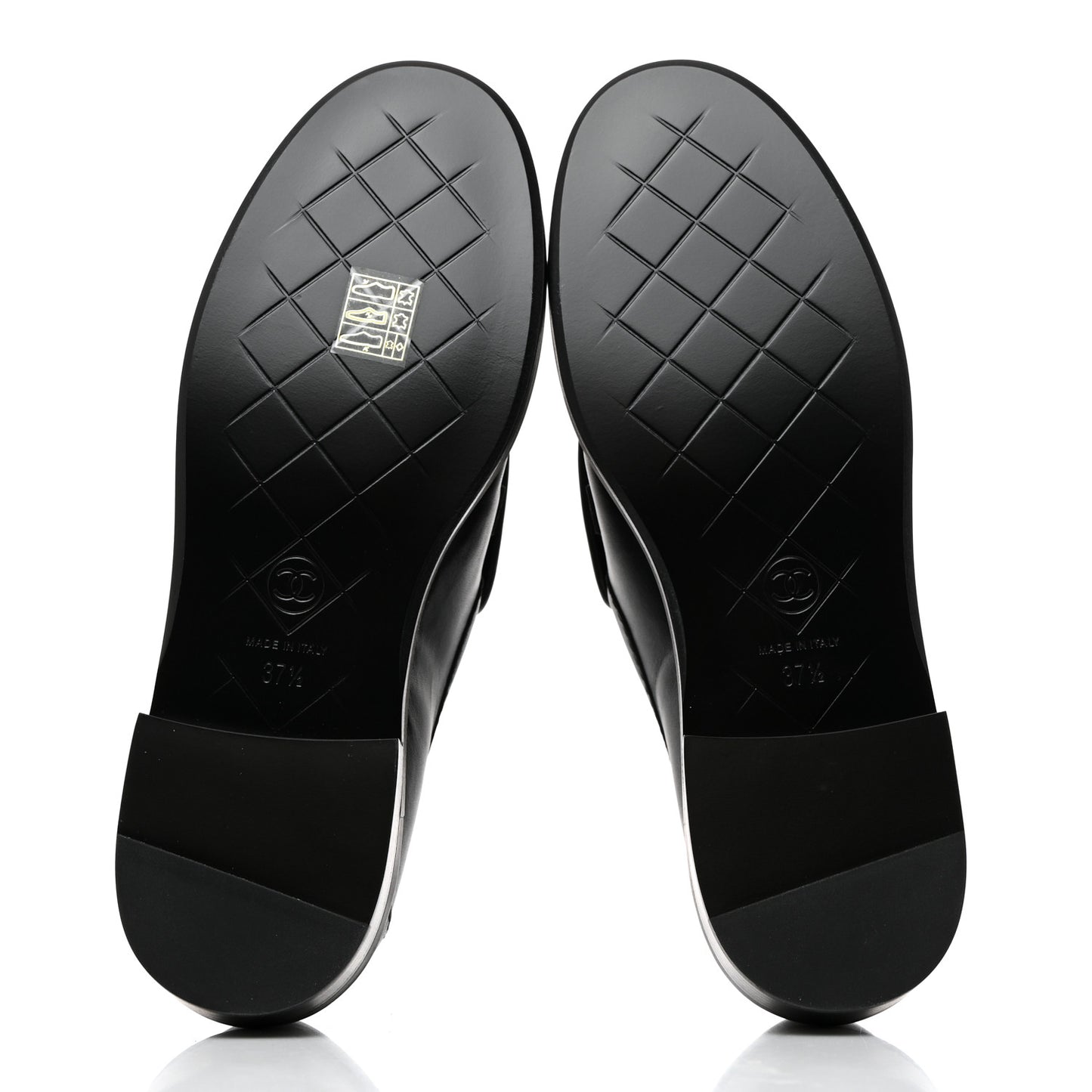 Lambskin Quilted CC Turnlock Loafers 37.5 Black