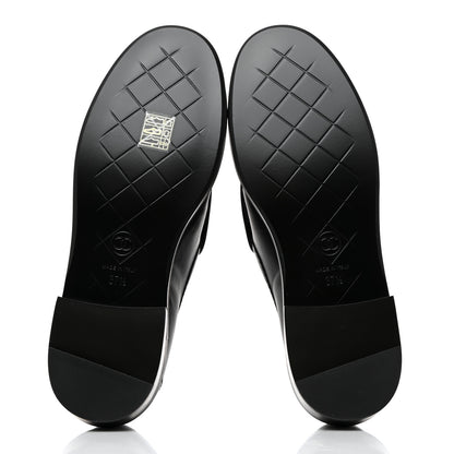 Chanel Lambskin Quilted CC Turnlock Loafers 37.5 Black 5 of 9