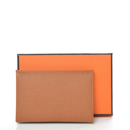 Hermes Epsom Calvi Card Case Gold 8 of 8