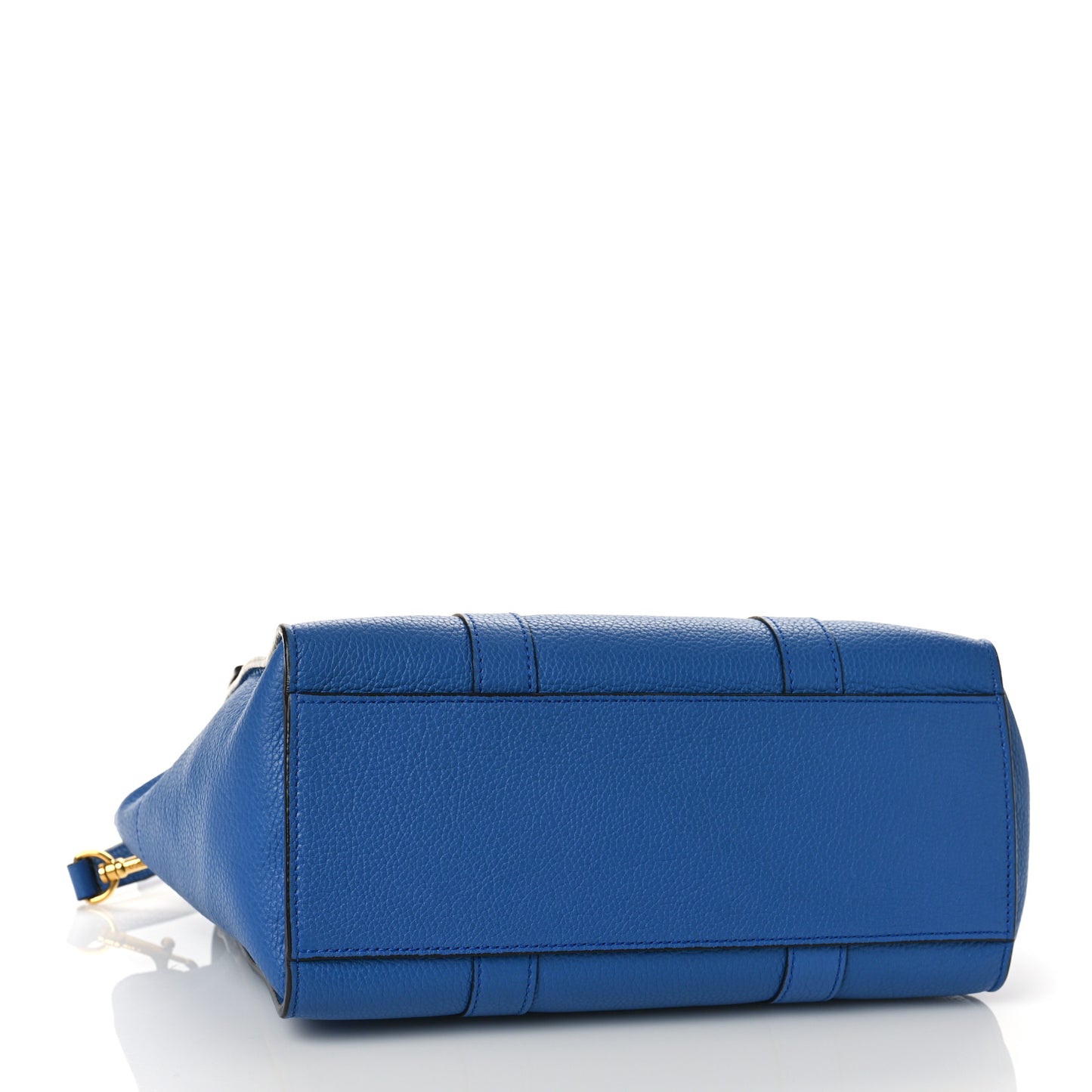 Classic Grain Calfskin Small Bayswater Porcelain Blue