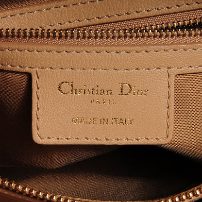 Christian Dior Calfskin Cannage Granville Polochon Beige 8 of 9