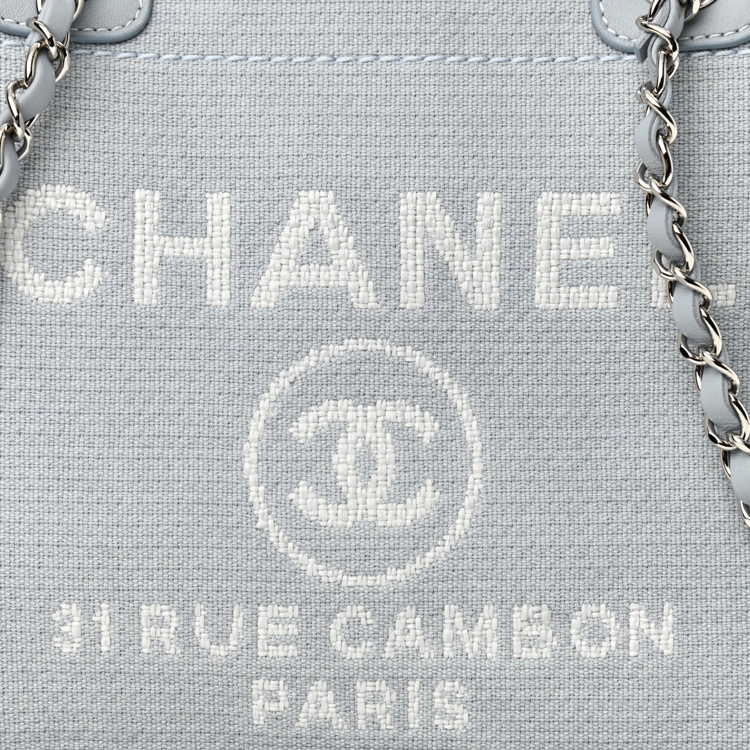 Chanel Mixed Fibers Small Deauville Tote Grey 8 of 11
