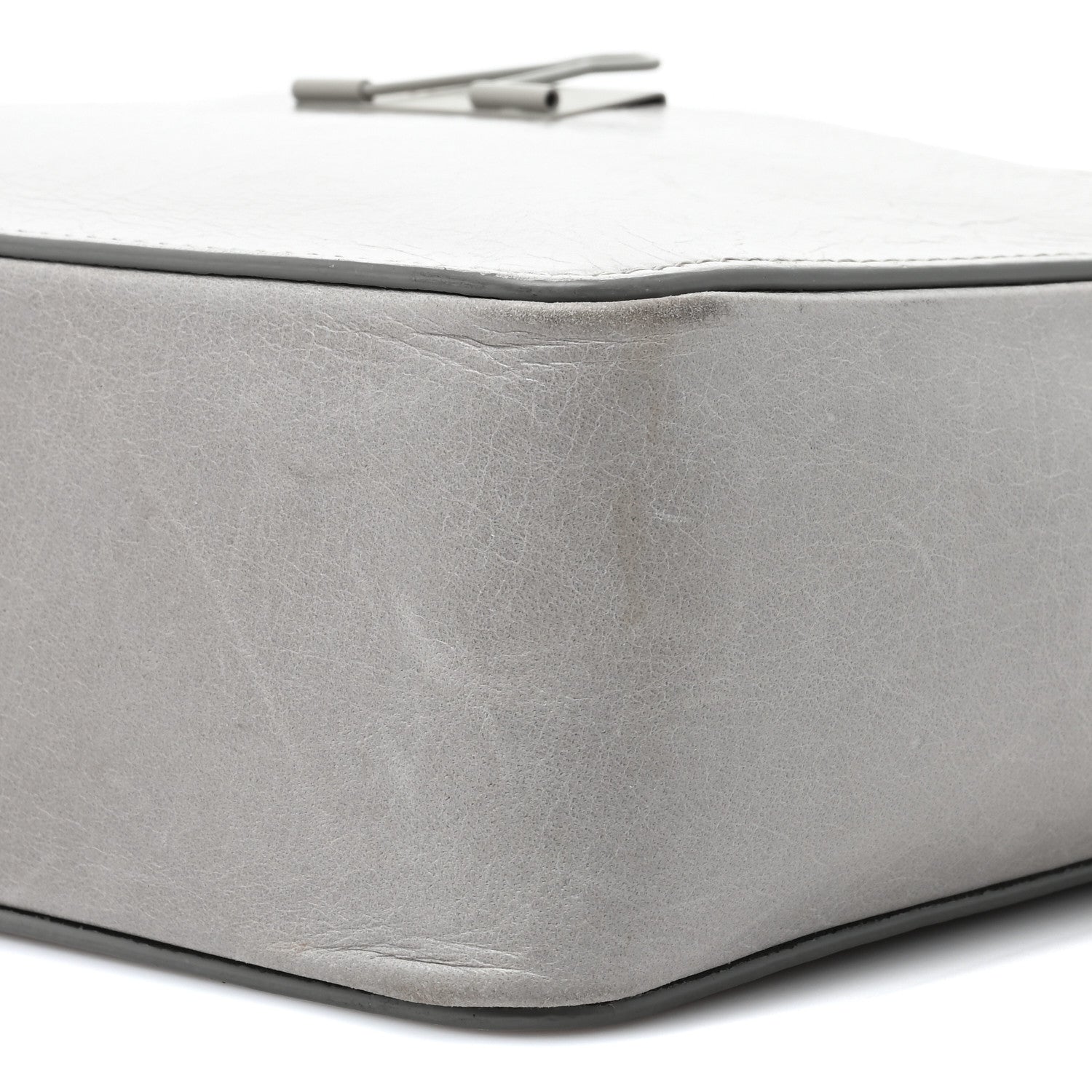 Off-White Calfskin Diag Binder Clip Camera Belt Bag Light Grey 8 of 9