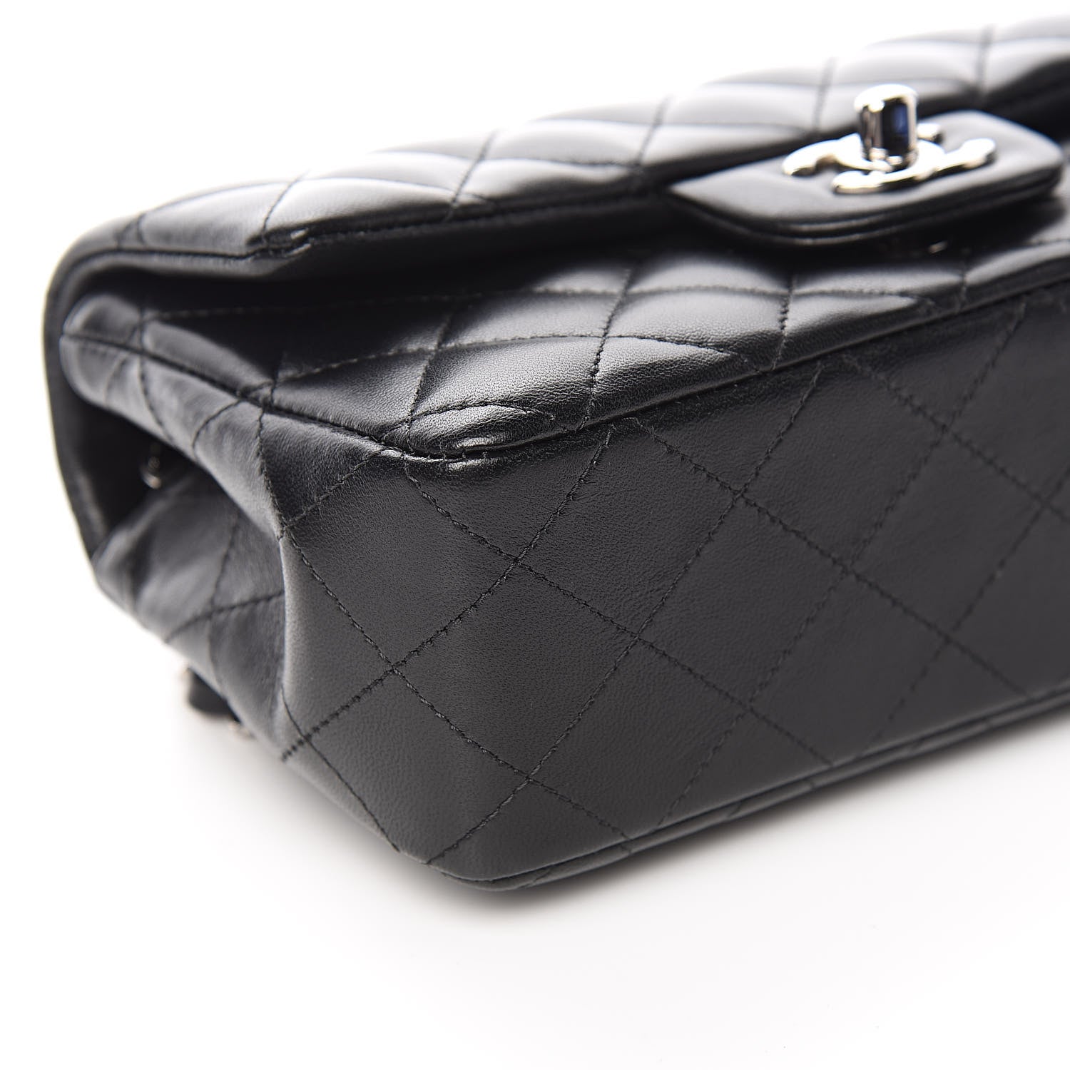 Chanel Lambskin Quilted Mini Rectangular Flap Black 8 of 12