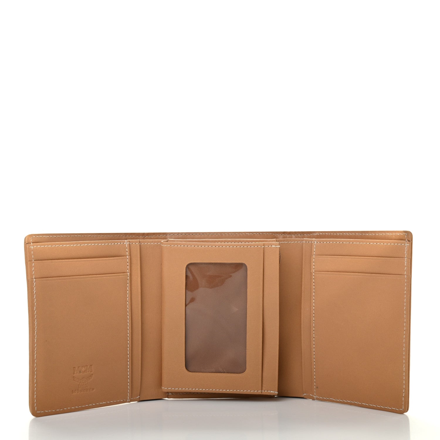 MCM Visetos Trifold Wallet Pink White 5 of 9
