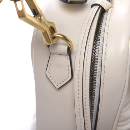 Gucci Calfskin Matelasse Sylvie Web Small GG Marmont Top Handle Shoulder Bag White 20 of 20