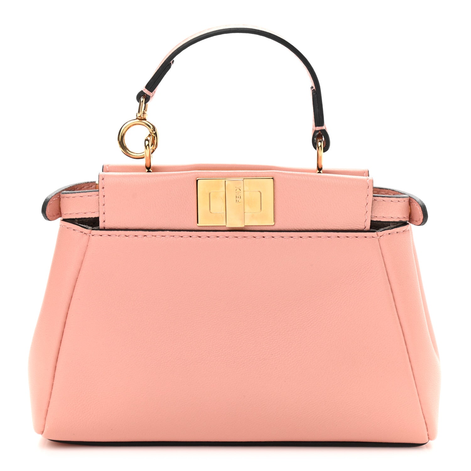 Fendi Shiny Nappa Micro Peekaboo Iconic Satchel Pink 1 of 10