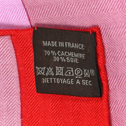 Hermes Cashmere Silk Rocabar Shawl 140 Rouge Rose Parme 3 of 4